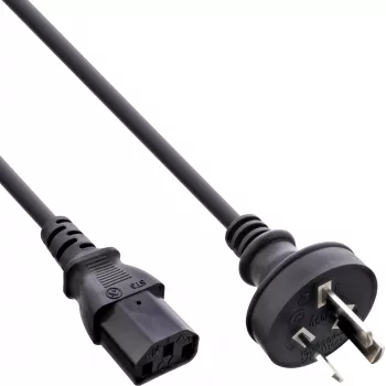InLine strāvas kabelis, Austrālija uz 3 kontaktu IEC C13 vīrišķo, 0,5 m