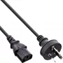 InLine strāvas kabelis, Austrālija uz 3 kontaktu IEC C13 vīrišķo, 0,5 m