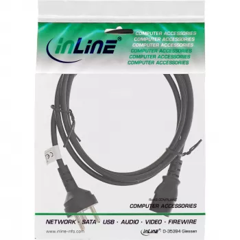 InLine strāvas kabelis Dānija Type K vīrišķais / 3 kontaktu IEC C13 vīrišķais, 3 m