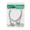 InLine strāvas kabelis, CEE 7/7 leņķveida / 3kontaktu IEC C13 leņķveida, pelēks, 1 m