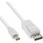 InLine Mini DisplayPort uz DisplayPort kabelis balts 1,5 m