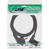 InLine strāvas kabelis, CEE 7/7 leņķa / 3-pin IEC C13 kontaktdakša leņķa, 5 m