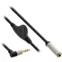 InLine plāns Audio kabelis 3,5 mm vīr. leņķveida / siev., ar skaļuma regulētāju 0,25 m