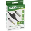 InLine plāns Audio vads 3,5 mm vīr./siev., ar skaļuma vadību 0,25 m