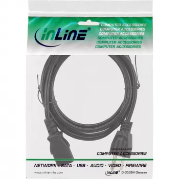 InLine strāvas kabelis ASV spraudnis / 3 kontaktu IEC C13 spraudnis, 18 AWG, 1 m