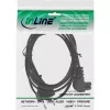 InLine strāvas kabelis, Euro vīrišķais / Euro8 vīrišķais leņķveida, melns, 5 m