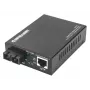 Intellinet Gigabit PoE+ multivides pārveidotājs, 1000Base-T RJ45 pieslēgvieta uz 1000Base-LX (SC) vienmoda šķiedru, 20 km, PoE+ inžektors
