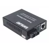 Intellinet Gigabit PoE+ multivides pārveidotājs, 1000Base-T RJ45 pieslēgvieta uz 1000Base-LX (SC) vienmoda šķiedru, 20 km, PoE+ inžektors