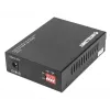 Intellinet Gigabit PoE+ multivides pārveidotājs, 1000Base-T RJ45 pieslēgvieta uz 1000Base-LX (SC) vienmoda šķiedru, 20 km, PoE+ inžektors