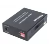 Intellinet Gigabit PoE+ multivides pārveidotājs, 1000Base-T RJ45 pieslēgvieta uz 1000Base-LX (SC) vienmoda šķiedru, 20 km, PoE+ inžektors