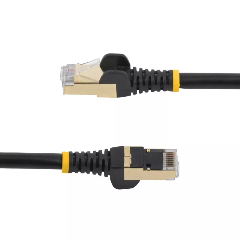 StarTech.com 2m CAT6a Ethernet kabelis - 10 Gigabit ekranēts, bez aizķeršanās RJ45 100W PoE plākstera vads - 10GbE STP tīkla kabelis ar stiepes samazināšanu - melns, individuāli testēts/vadi ir UL sertificēti/TIA