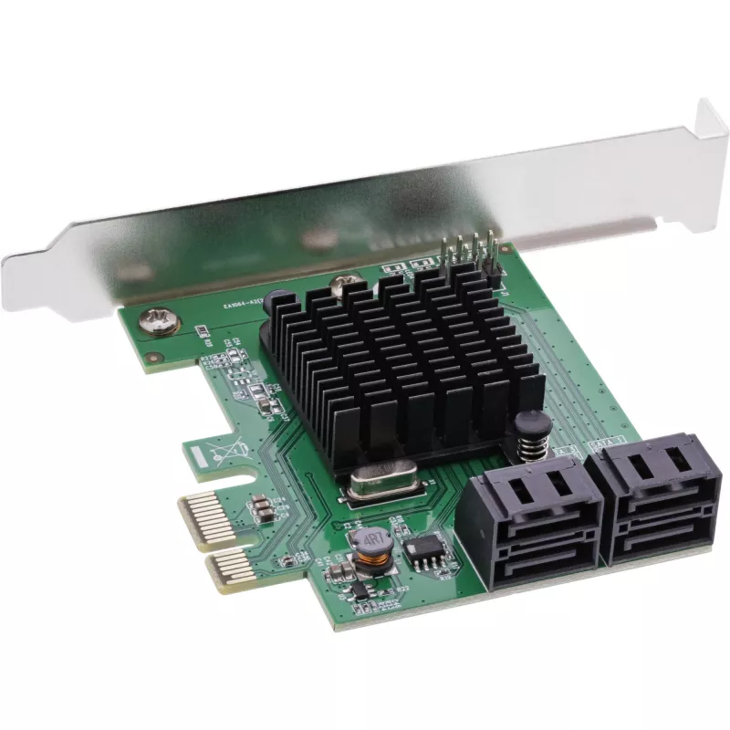 InLine SATA 6Gb/s kontrolieris ar 4x SATA, PCIe 2.0