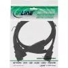 InLine strāvas Y-kabelis Vācu tipa F, 1x IEC-C14 uz 2x IEC-C13, 3m