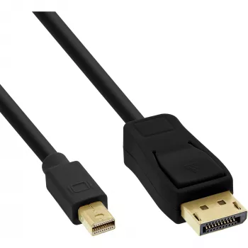 InLine Mini DisplayPort uz DisplayPort kabelis, melns, 0,5 m