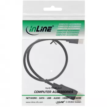 InLine Mini DisplayPort uz DisplayPort kabelis, melns, 0,5 m