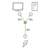 InLine strāvas Y-kabelis, Vācijas F tips, 1x IEC-C14 uz 2x IEC-C13, 5 m