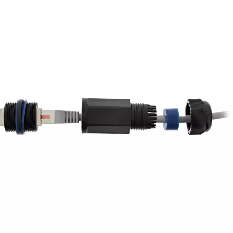 InLine Cat.6 savienotājs, ūdensizturīgs IP67, 2x RJ45 F/F, 1:1