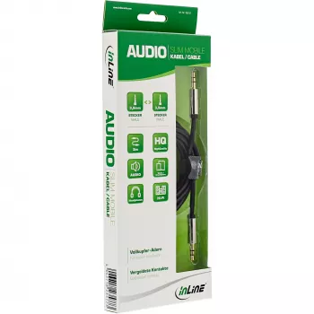 InLine plāns Audio kabelis 3.5mm vīriešais / vīriešais, stereo, 2m