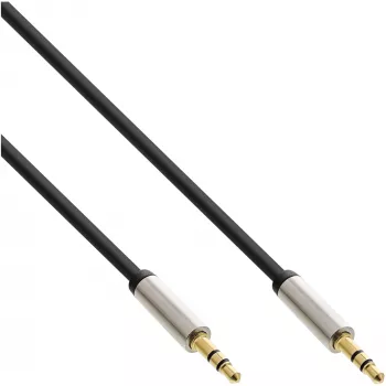 InLine plāns Audio Kabelis 3,5 mm vīrišķais / vīrišķais, Stereo, 10m