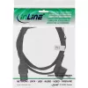 InLine strāvas kabelis, CEE7/7 leņķveida uz C15 taisns, 3 x 1mm², melns, 2m