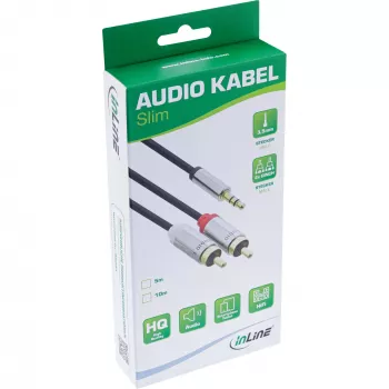 Audio kabelis 3,5 mm ligzda / 2x RCA ligzda 5 m InLine 99245