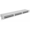 Intellinet ielāpu panelis, Cat6a, FTP, 24 portu, 1U, ekranēts, 90° augšējās ievades savienošanas bloki, pelēks