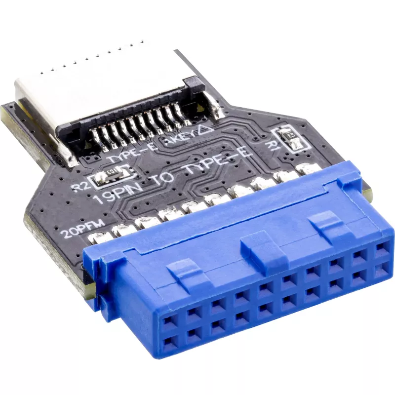 InLine USB 3.0 mātesplates–USB 3.2 Type-E Key-A adapteris, iekšējs