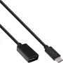 InLine USB 3.2 Gen.1x2 adaptera kabelis, USB-C vīrišķais / A ligzda, melns, 0,15 m