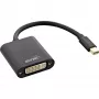InLine Mini DisplayPort vīrieša / DVI-D 24+1 adapteris sieviešu, alumīnijs, melns, 0,15 m
