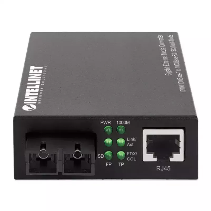 Intellinet Gigabit Ethernet Media Converter 10/100/1000Base-T uz 1000Base-SX (SC) Multimode, 550 m (1800 pēdas), Autonegotiation