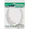 InLine strāvas kabelis, CEE 7/7 leņķveida / 3 kontaktu IEC C13 vīrišķais, balts, 3m