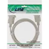 InLine null modema kabelis DB9 kontaktdakša sievišķā / sievišķā, nofiksēts, pelēks, 2 m
