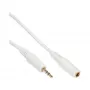 InLine audio kabelis, 3,5 mm vīr./siev., stereo, balts/zelts 10m