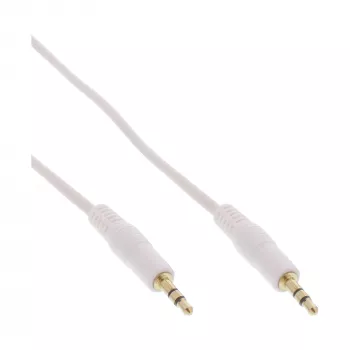 InLine Audio kabelis 3,5 mm stereo vīr./vīr., balts/zelts, 1,5 m