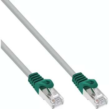 InLine krosovera plāksterkabelis datoram pret datoru F/UTP Cat.5e pelēks 10 m