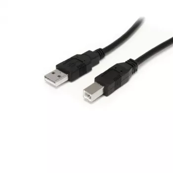 StarTech.com 9 m (30 ft.) Active USB 2.0 A to B kabelis, 9 m, USB A, USB B, USB 2.0, 0,48 Gbit/s, melns