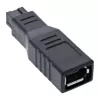 InLine FireWire 400 / 800 1394b Adapteris 6 uz 9 kontaktu, sievišķais / vīrišķais