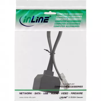 InLine ISDN sadalītājs 1->2, , 1x RJ45 M / 2x RJ45 F, (8P8C), bez rezistoriem