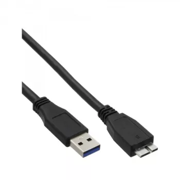 InLine USB 3.2 Gen.1 kabelis, A tēvišķais / Micro B tēvišķais, melns, 2 m
