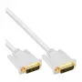 InLine DVI-D kabelis 24+1 vīr./vīr. DVI Dual Link balts/zelts 2m