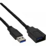 InLine USB 3.2 Gen.1 kabelis, Type A spraudnis / Type B ligzda, melns, 1,5 m