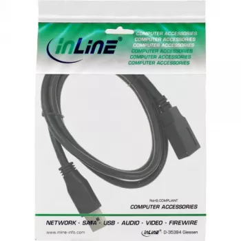 InLine USB 3.2 Gen.1 kabelis, Type A spraudnis / Type B ligzda, melns, 1,5 m