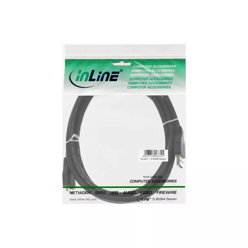 Microconnect USB3.0AB5MICRO USB kabelis USB 3.2 Gen 1 (3.1 Gen 1) 5 m USB A Micro-USB B Melns