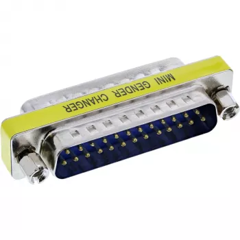 InLine Mini savienotāju adapteris 25 kontaktu Sub-D vīriešu / vīriešu