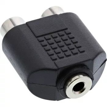 Audio adapteris 3,5 mm ligzda sievišķā / 2x RCA sievišķā InLine 99346