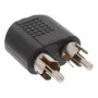 Audio adapteris 3,5 mm ligzda sieviešu Stereo / 2x RCA vīrišķais InLine 99343