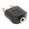 Audio adapteris 3,5 mm ligzda sieviešu Stereo / 2x RCA vīrišķais InLine 99343