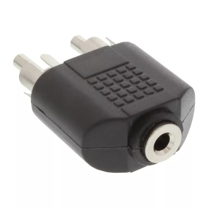 Audio adapteris 3,5 mm ligzda sieviešu Stereo / 2x RCA vīrišķais InLine 99343