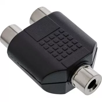 Audio adapteris, 3,5 mm ligzda, mono, mātīte / 2x RCA mātīte InLine 99338