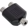 Audio adapteris, 3,5 mm ligzda, mono, mātīte / 2x RCA mātīte InLine 99338